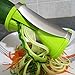 Just easy Spiral Slicer Spiralizer Complete Bundle - Vegetable Cutter - Zucchini Pasta Noodle Spaghetti Maker - Green