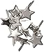 CREATIVE IMPRESSIONS Metal Paper Fasteners 50/Pkg, Silver-Stars
