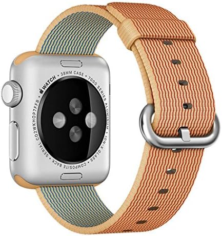 BESSKY Sports Strap Band for iPhone Watch, Royal Woven Nylon, 38mm/42mm (38mm, Golden)