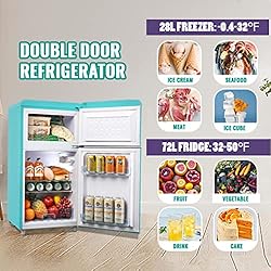 WANAI Compact Refrigerator 3.2 Cu.Ft Classic Retro