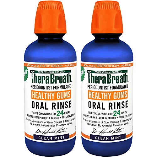 TheraBreath 24 Hour Healthy Gums Periodontist Formulated Oral Rinse, 16 Ounce (Pack of 2)