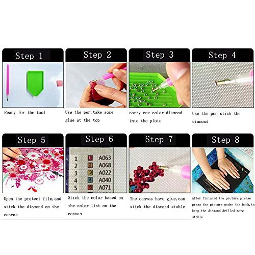 4 Pack DIY 5D Diamond Painting Kits for Adults Paint by Number Kits
