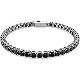 Swarovski Matrix Tennis Bracelet, Round Cut Crystals, Pink, Blue, Black, Clear, Rhodium, Gold-Tone and Rose Gold-Tone Finishes