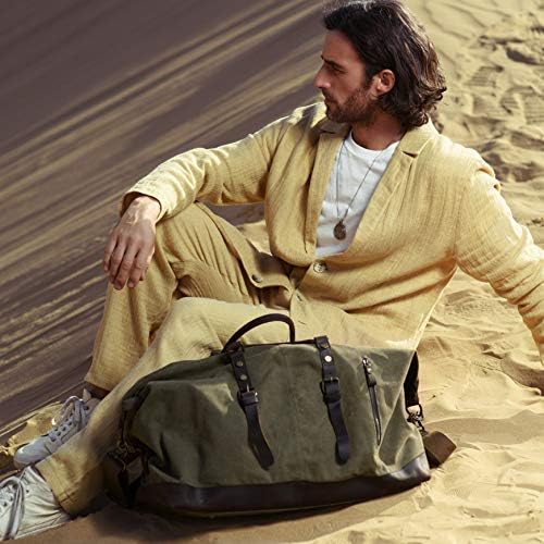 BRASS TACKS Leathercraft Men's Waxed Canvas Vintage Overnight Duffel Weekend Bag 6 BRASS TACKS Leathercraft Men's Waxed Canvas Vintage Overnight Duffel Weekend Bag