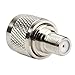 Eagles(TM)(Pack of 2) RF Coaxial Coax Adapter - UHF Male to F Female,UHF Male PL-259 Jack Connector for TV Antenna, RG-6 Cable, Wireless LAN Devices, Wi-Fi Radios External Antenna