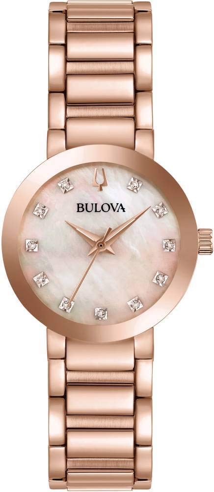 Bulova Womens Analog-Digital Quartz Watch with Stainless Steel Strap 97P132
