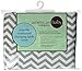 American Baby Company Heavenly Soft Chenille Contoured Changing Table Cover- Gray Zigzag