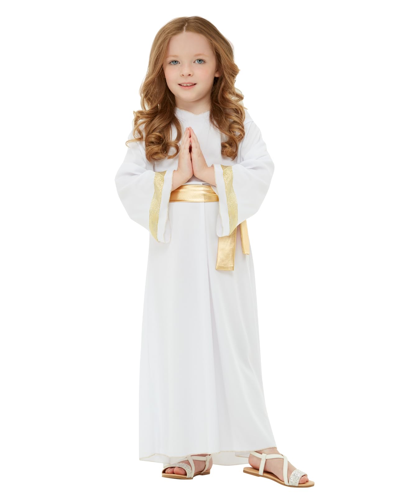 Funidelia Angel Costume for Kids, Includes Tunic and Belt, Christmas - Outfit for Kids for Parties, Carnival and Halloween - Size 7-9 Years