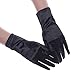 Xuhan Womens Wrist Length Elegant Opera Wedding Satin Gloves (Black)