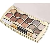 Start 12 Colors Eyeshadow Shimmer Eye Highlight Palette & Cosmetic Brush Makeup Set