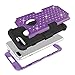 iPhone 7 Plus Case, LONTECT Hybrid Heavy Duty Shockproof Diamond Studded Bling Rhinestone Case with Dual Layer [Hard PC+ Soft Silicone] Impact Protection for Apple iPhone 7 Plus - Purple/Black