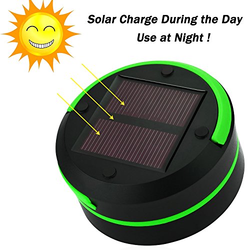 Solar Powered Portable LED Camping Lantern, Collapsible USB Rechargeable Flashlight and Emergency Phone Charging, Camping Lighting for Outdoor Night Hiking, Camping Tent, Hunting, Hurricane.(Green)