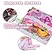 Ava & Kings 2pc Eco Friendly Reusable Snack Bags Sandwich Wrap w/Insulated Fabric - Great for School Lunch, Work, Picnic Food, Boys & Girls - Sizes: 7x7 in & 6x9 in - Pink Butterfly
