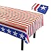 BLUE PANDA Plastic American Flag Tablecloths - 3 Pack, 54 x 108 in, Red White & Blue - Disposable Plastic Table Cover for Party Decoration & Patriotic Decoration