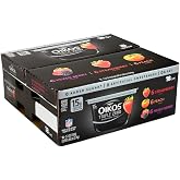 Nonfat Greek Yogurt, Blended, Triple Zero, 5.3 oz, Strawberry/Mixed Berry/Vanilla, 18/Carton by DANNON