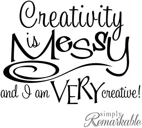 Vinyl Decal Sticker for Computer Wall Car Mac Macbook and More - Creativity is Messy - Decal for crafters, scrapbooking, gift