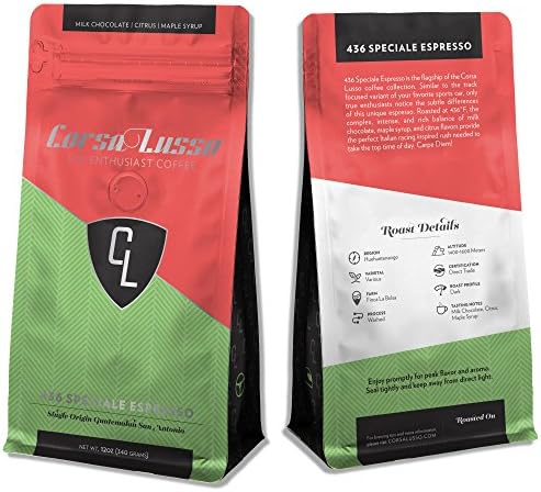 436 Speciale Espresso by Corsa Lusso: The Enthusiast Coffee (12 oz, Dark Roast, Whole Bean) Buy 2 or More Bags and Save 25%