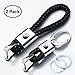 Hey Kaulor 2Pack Genuine Leather Car Logo Keychain for 2018 2017 XC90 XC70 S60 S80 S90 C30 V70 V90 Key Chain Keyring with Logo