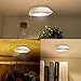 goldmore Puck Lights with Remote Control, 6 Pack LED Tap Lights Battery-powered Touch Lights-Kitchen Under Cabinet Lighting,Stick on Push Lights for Closets,Pantries-White