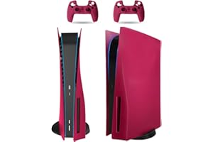 PEYANZ Faceplate for PS5 Console (Disc Edition), Cover Plate, ABS Shell, Anti-Scratch Skin, Heat Dissipation, Dustproof, with Extra 2 Controller Silicone Covers