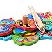 PiscatorZone Fishing Toys Fun Magnetic Puzzle Game Children Baby Wooden Playset Mini Marines Fishes Models, Gift for Under The Age of Six
