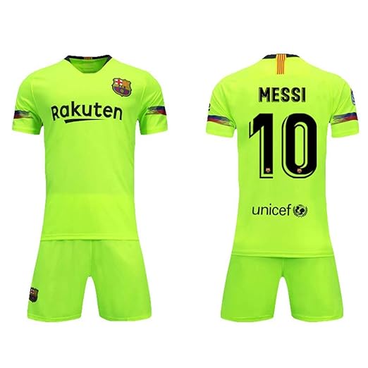 QIKHUK Conjunto de fútbol Barcelona Camiseta No. 10 Messi Ropa ...