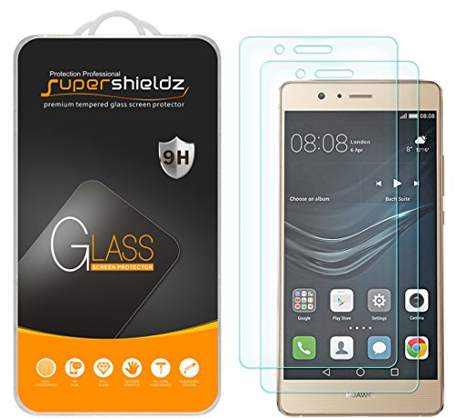 [2-pack] supershieldz for huawei p9 lite tempered glass…