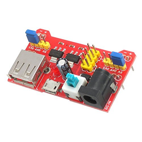 MakerSpot [2022 New Version] Breadboard Power Supply Board Module 3.3V/5V Dual Voltage with Fuse Protection - Thumbnail 6