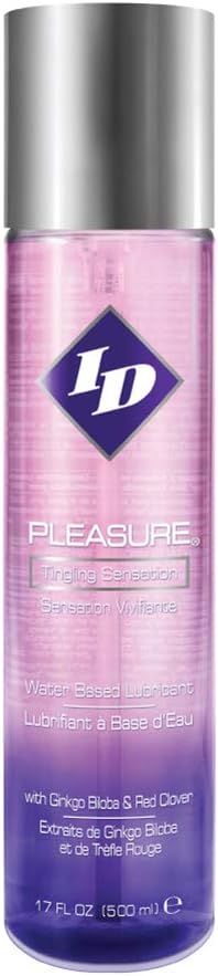 ID Pleasure Lube Water Based Unflavoured 500ml - ID Lubricants Premium Tingling Lubrication for Easy Sex and Lubes Private Sexual