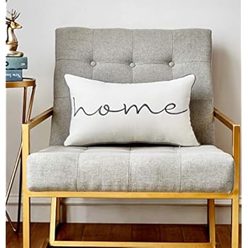 Sanmetex Home Sentiment Pillow Cover Embroidered Lumbar Throw Pillow Cases Decorative Cushion Cover for Wedding Birthday 12