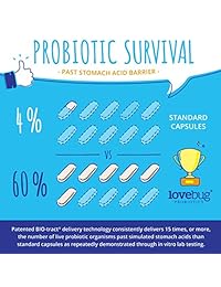 LoveBug Probiotics: suplemento de probióticos de múltiples cepas para niños pequeños. 60 Esferas...