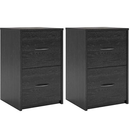 Amazon Com Ameriwood Home Core 2 Drawer File Cabinet Black Oak