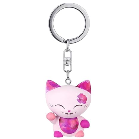 Portafogli E Borsellini Da Donna Porte Clefs Dore Et Rose Chat Porte Bonheur Mani Com