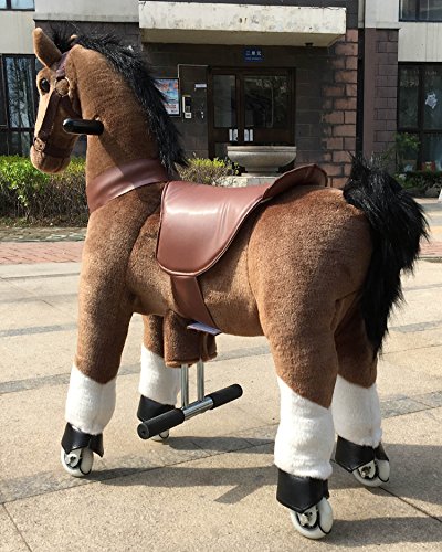 Mechanical Riding Horse Toy Simulated Horse Riding on Toy Ride-on Cycle Toys :More Comfortable Riding with Gallop Motion for Kids 3-6 Years