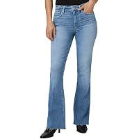 PAIGE Women's Claudine High-Rise Ankle Flare Jeans In Black Velvet - Double Button Closure, Slim Fit - View #7