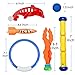 UNGLINGA Diving Swimming Pool Toys Set Underwater Toy Rings Torpedo Bandits Diving Sticks Pirate Treasures Diving Dolphins Seaweed for Kids Boys Girls