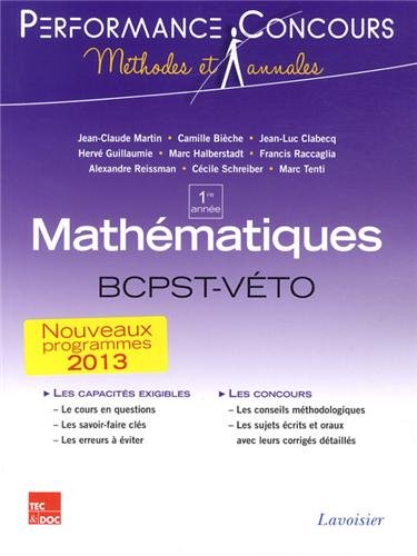 Mathématiques, 1re année BCPST-Véto