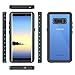 MoKo Case Compatible with Galaxy Note 8, Waterproof with Built-in Screen Protector Ultra Protective Shock-Absorbing Bumper Dustproof Submersible Full-Body Case Fits with Galaxy Note 8, Black + Blue