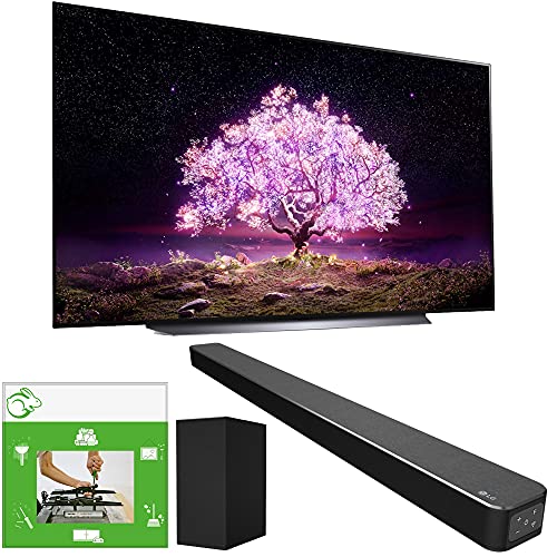 LG OLED65C1PUB 65 Inch 4K Smart OLED TV (2021 Model) Bundle with LG SN6Y 3.1 Channel High Res