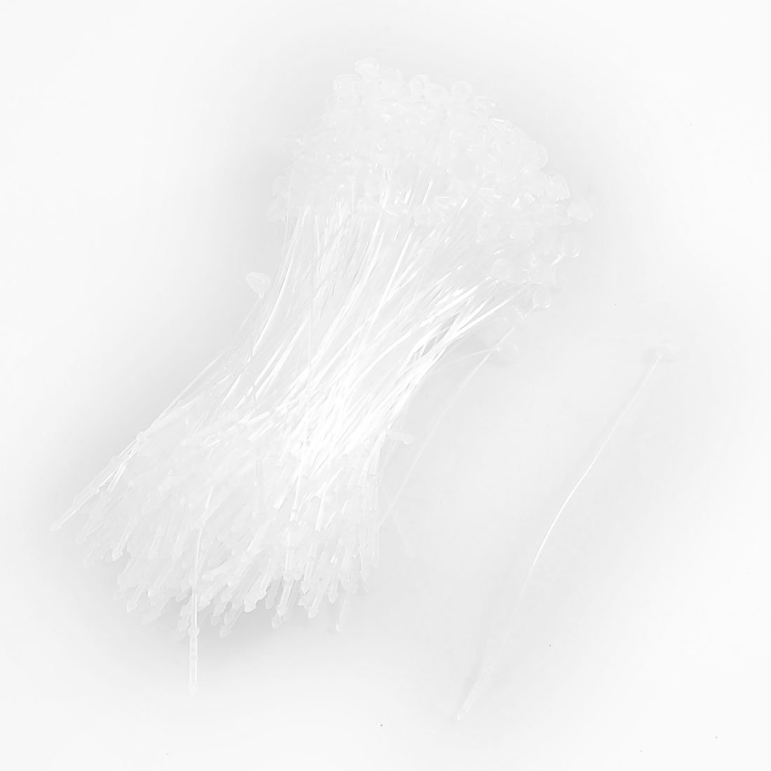 Sourcingmap 500 Pieces White Snap Lock Pins Loop Price Tag Fastener 3" 80mm