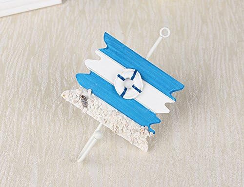 Garenver Stylish Coat Hook Bright Color Wooden Hook Novelty Hat Hanging Decor Buoy 18cmx11cm