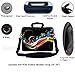 Meffort Inc 15.6 Inch Neoprene Laptop Bag – Water Resistant, Reinforced Zipper, Adjustable Shoulder Strap, Extra Side Pocket, Fits 15 to 15.6 Inch Laptops - Rainbow Music Note