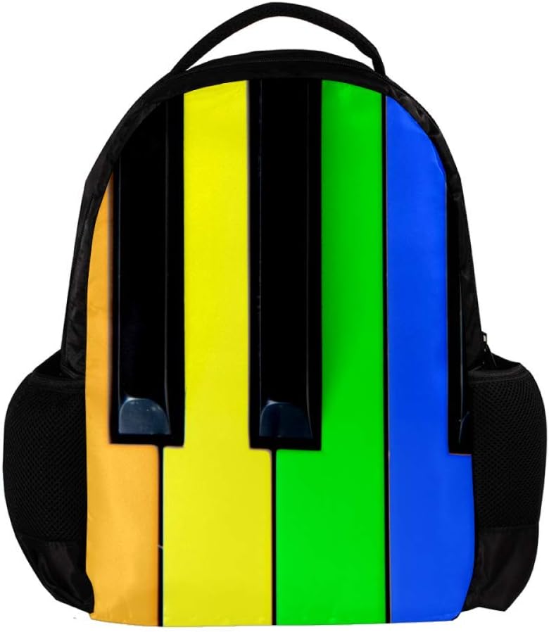 MAPOLO Music Piano Keyboards School Backpack Rucksack College Bookbag Travel Laptop Daypack Bag for Men Women
