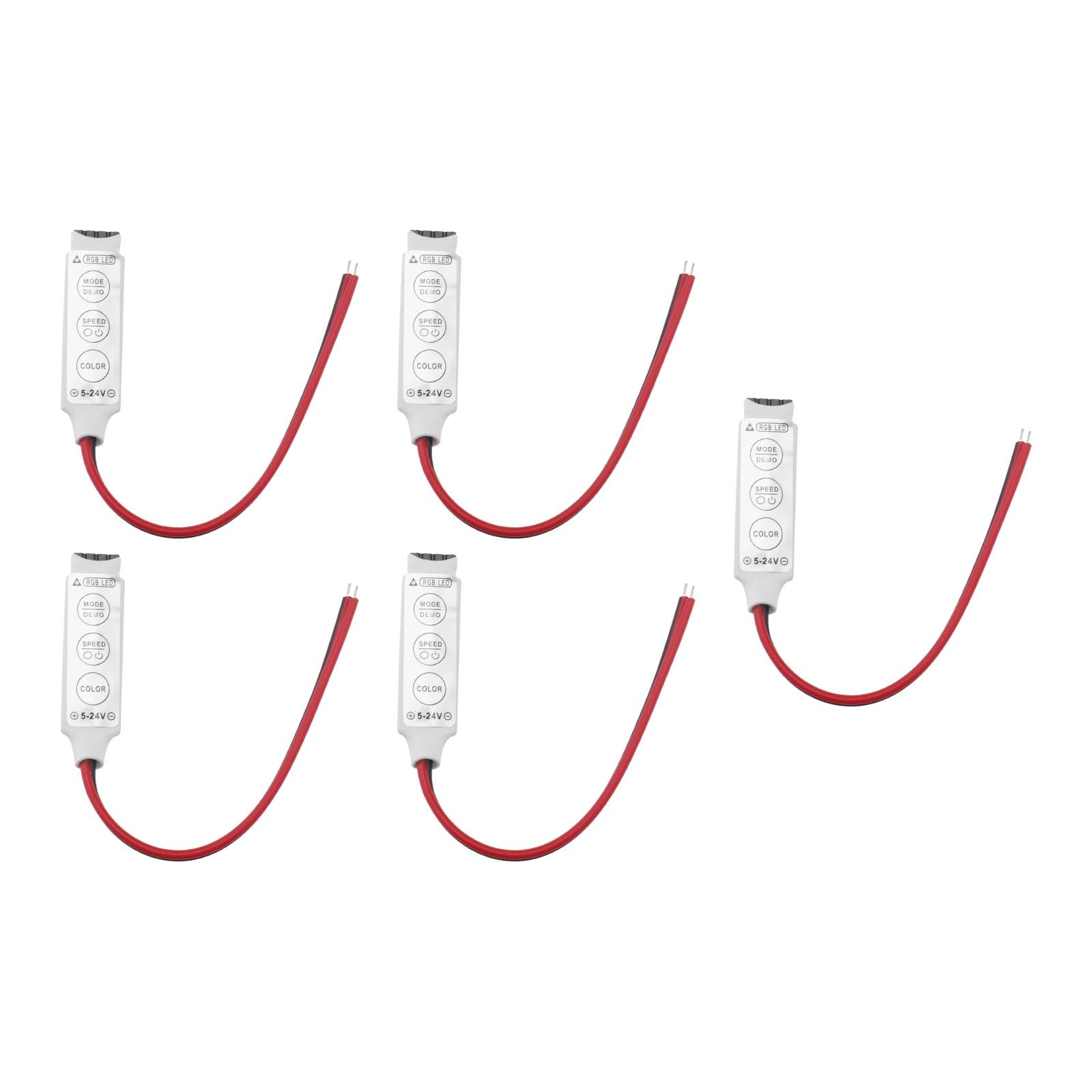 Be In Your Mind 5PCS 4Pin Mini RGB RGBW LED Dimming Controller 3-key Brightness Adjustable Dimming Light Switch 12v To 24v Suitable For RGB Light Strips