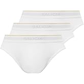 SALIGIA Men’s Briefs Sexy, Tag-Free & 50s Modal Underwear with Supportive No-Fly Pouch 3-Pack