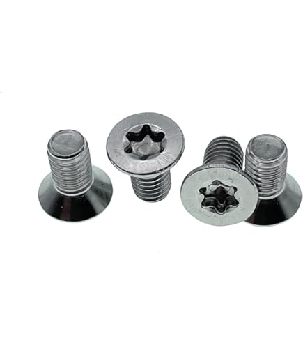Titanium Brake Rotor Bolts For Yamaha R1, R6, MT10, FZ1 - M6x20mm Tapered Torx, Gold, 10 Pcs