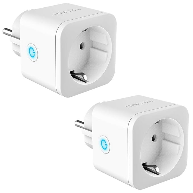 WLAN Smart Steckdose TECKIN Mini Smart Plug 16A, funktioniert mit Amaon Alexa und Google Home, mit App Steurung überall und z