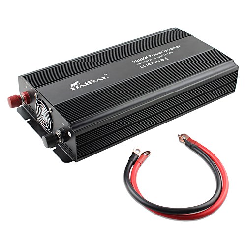 HAITRAL Power Inverter 3000W Modified Wave Inverter 3000 Watt 12 Volt DC to 110 Volt AC Converter with Three Intelligent Temperature Control Fans