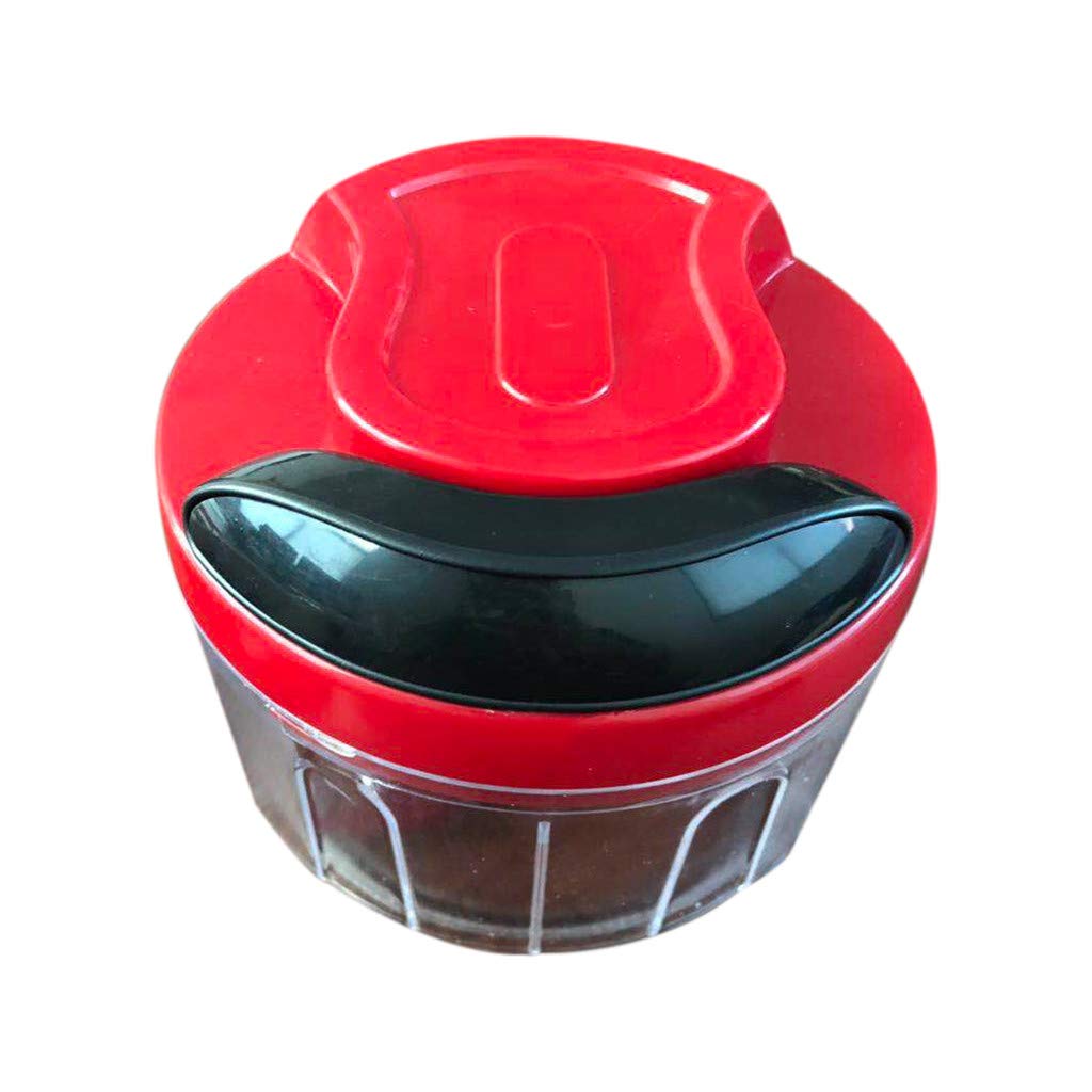 Muranba 2019 ! Manual Food Chopper Mini Hand Pull Food Processor for Fruit Vegetable Meat Gray