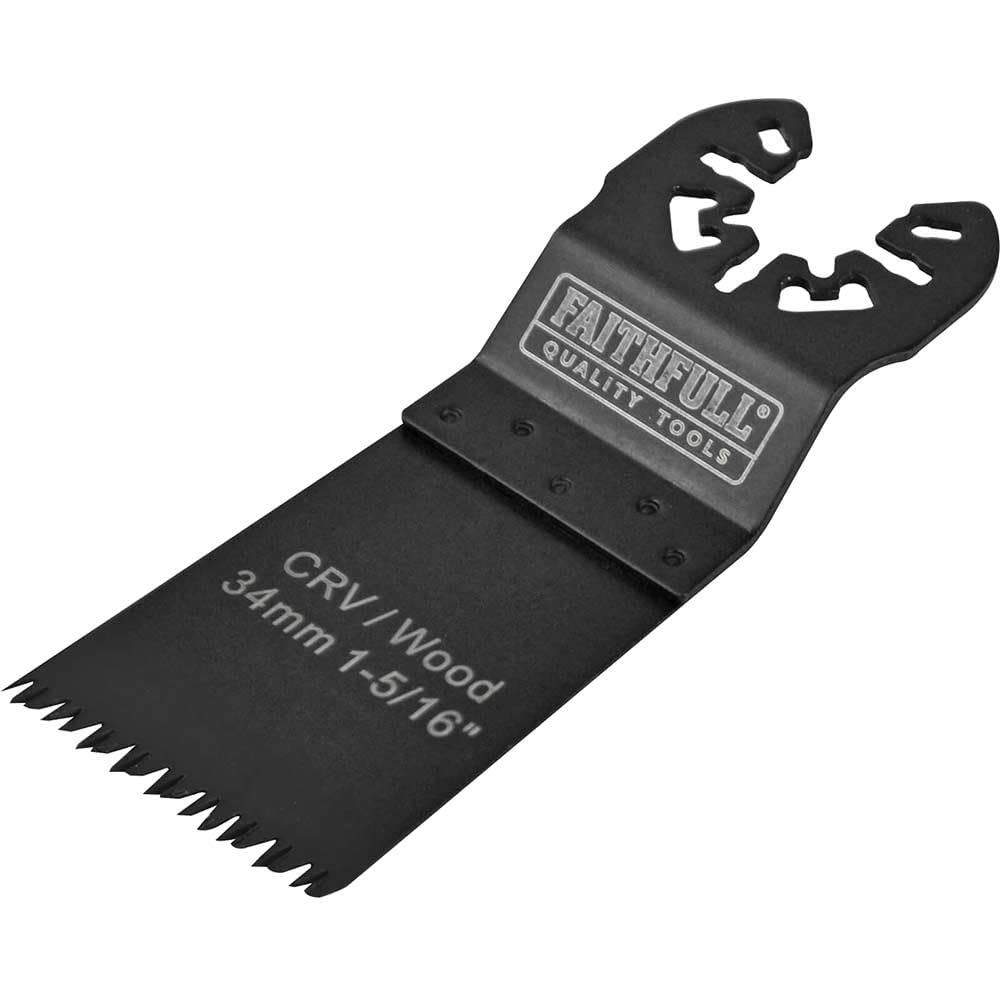 Faithfull FAIMFW34B100 Flush Cut Wood Blade Side Set 34mm Pack of 100